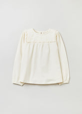 Ovs T-Shirt With Broderie Anglaise Inserts